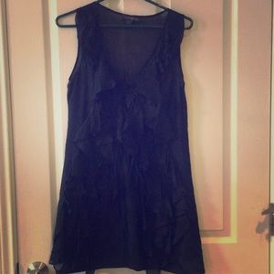 Black ruffle dress